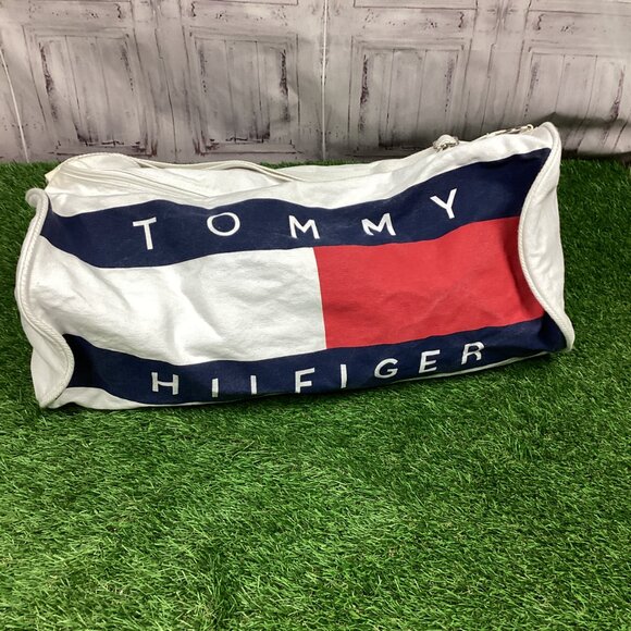 Vintage 90s Tommy Hilfiger Duffel Bag Large - Picture 8 of 16